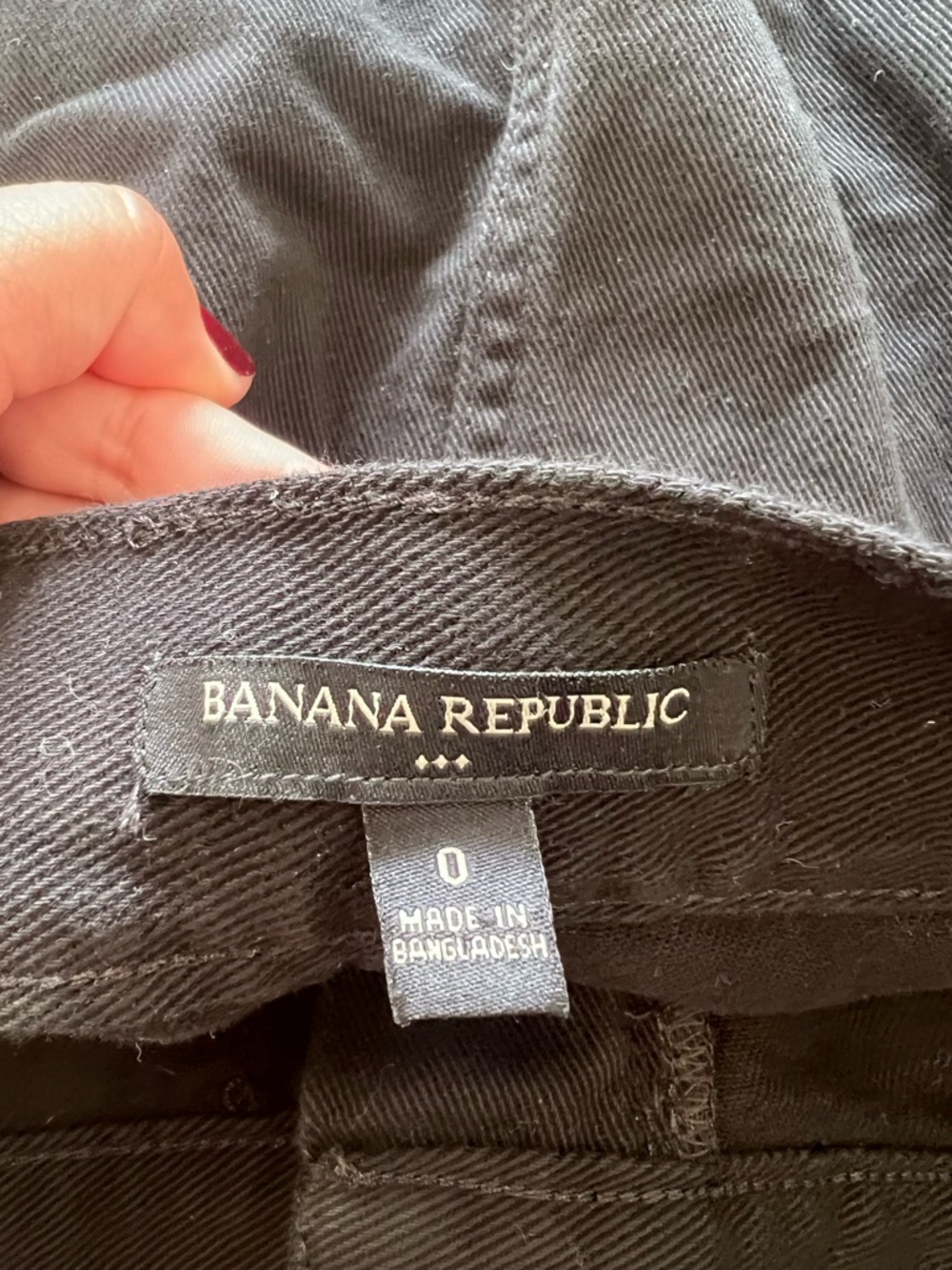 Banana Republic Black Corduroy Utility Mini Skirt 0 High Rise Pockets Preppy - Picture 9 of 10